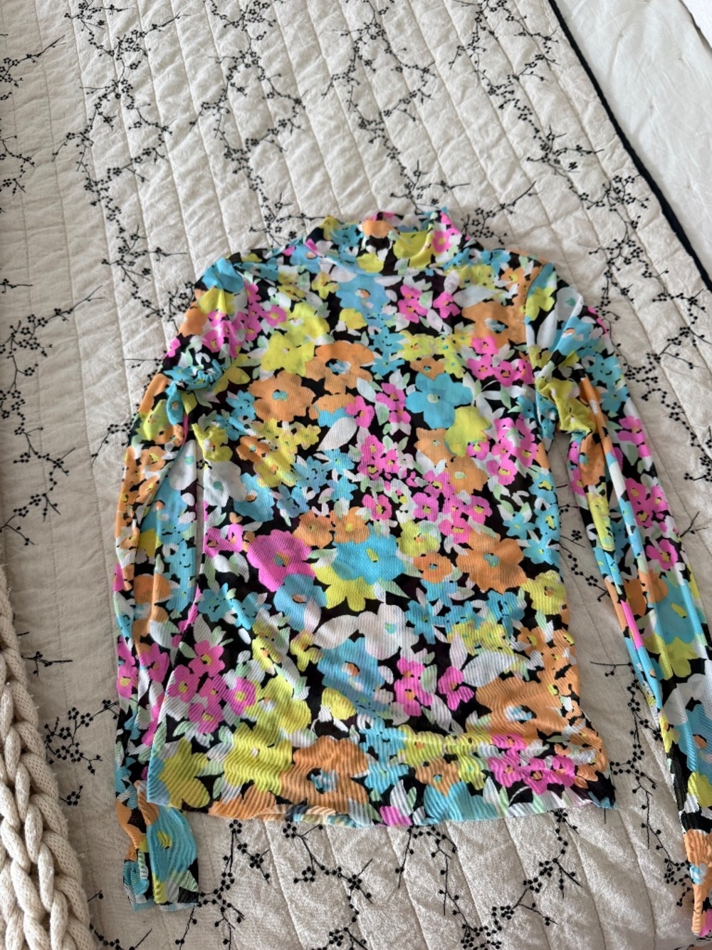 Floral Mesh Top